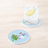 雪だるま&クリスマスツリー#2コースター コースター (側面)