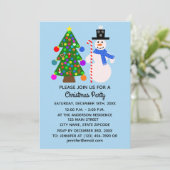 雪だるま&クリスマスツリー#3-2招待状カード セーブザデート (スタンド正面)