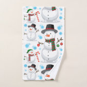 雪だるま クリスマス飾り バスタオルセット (ハンドタオル)