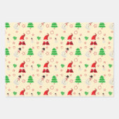 雪だるま&サンタクロース ラッピングペーパーシート (正面3)