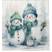 雪だるま シャワーカーテン (正面)