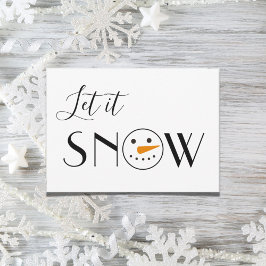 雪だるま シンプル モダン レット・イット・スノー シーズンカード