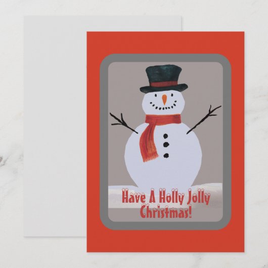 雪だるま シーズンカード (正面/裏面)