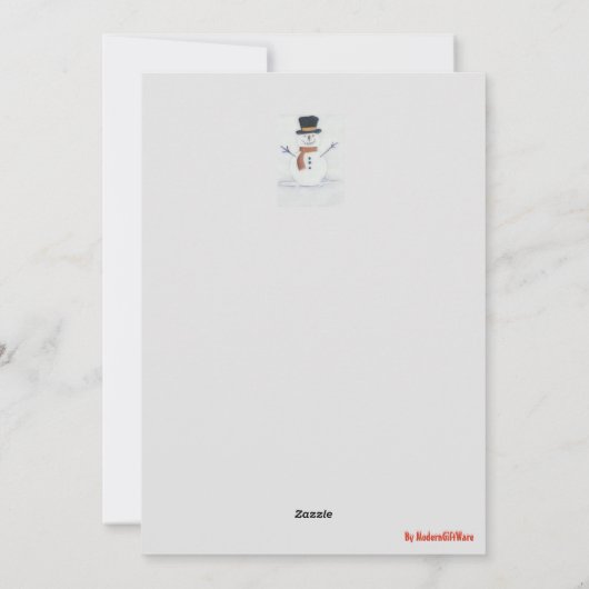 雪だるま シーズンカード (裏面)