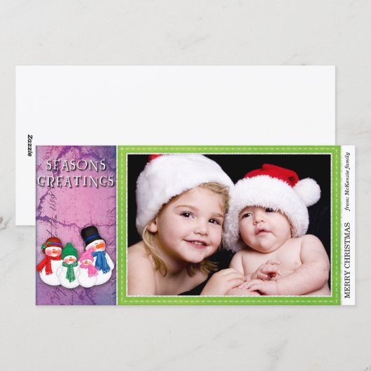 雪だるま シーズンカード (正面/裏面)