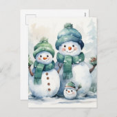 雪だるま シーズンポストカード (正面/裏面)