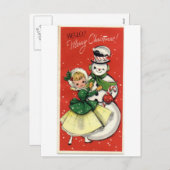 雪だるま シーズンポストカード (正面/裏面)