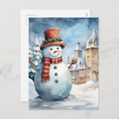 雪だるま シーズンポストカード (正面/裏面)