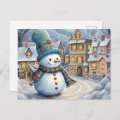 雪だるま シーズンポストカード (正面/裏面)