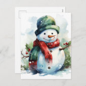 雪だるま シーズンポストカード (正面/裏面)