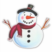 雪だるま シール (正面)