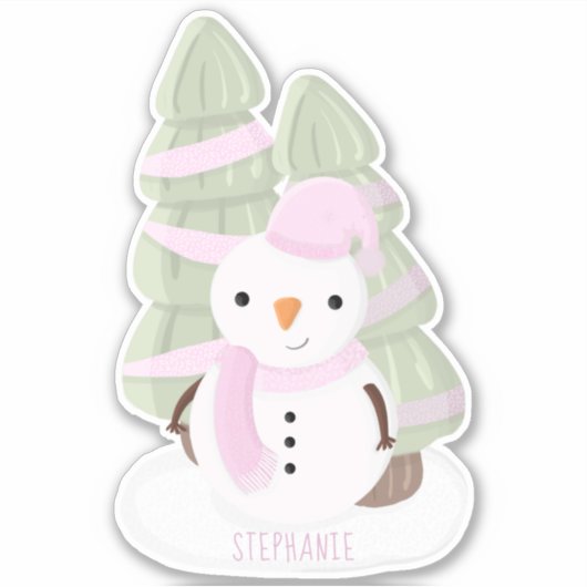 雪だるま シール (正面)