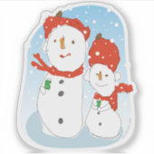 雪だるま シール (正面)