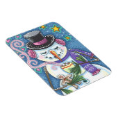 雪だるま、ジンジャーブレッドマン、ホットチョコレートのマグカップ マグネット (右側)