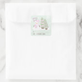 雪だるま スクエアシール (バッグ)