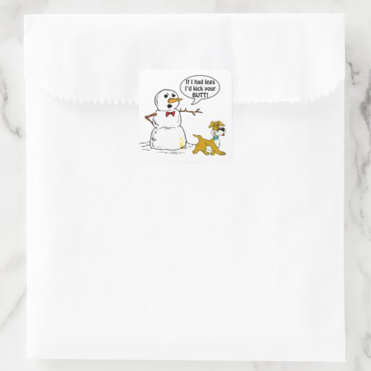 雪だるま スクエアシール (バッグ)