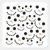 雪だるま スクエアシール (正面)