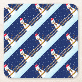 雪だるま スクエアペーパーコースター