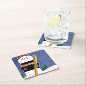 雪だるま スクエアペーパーコースター (インサイチュ)