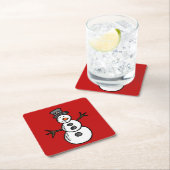 雪だるま スクエアペーパーコースター (インサイチュ)