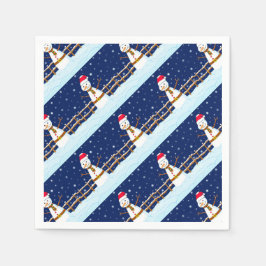 雪だるま スタンダードカクテルナプキン