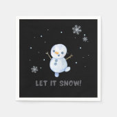 雪だるま スタンダードカクテルナプキン (正面)