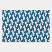 雪だるま、ストッキング、醜いセーターのクリスマス ラッピングペーパーシート (正面2)