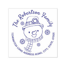 雪だるま&スノーフレークスクリスマス差出人住所