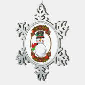 雪だるま スノーフレークピューターオーナメント (右)