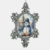 雪だるま スノーフレークピューターオーナメント (左)