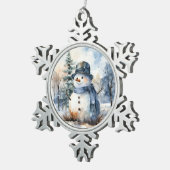 雪だるま スノーフレークピューターオーナメント (右)