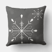 雪だるま、スノーフレーク、枕 クッション (裏面)