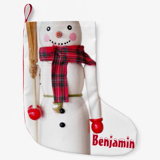 雪だるま スモールクリスマスストッキング (正面)