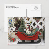 雪だるま&スリー ポストカード (正面/裏面)