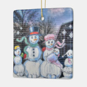 雪だるま セラミックオーナメント (左)
