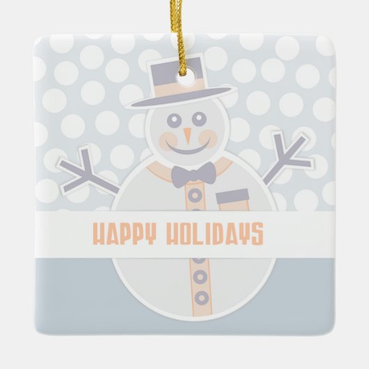 雪だるま セラミックオーナメント (正面)
