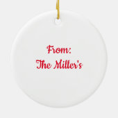 雪だるま セラミックオーナメント (裏面)