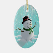 雪だるま セラミックオーナメント (右)