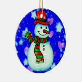 雪だるま セラミックオーナメント (右)