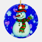 雪だるま セラミックオーナメント (裏面)