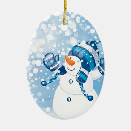 雪だるま セラミックオーナメント (正面)