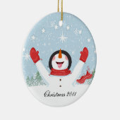 雪だるま セラミックオーナメント (右)