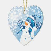 雪だるま セラミックオーナメント (左)