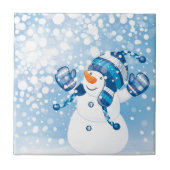 雪だるま タイル (正面)