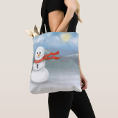 雪だるま トートバッグ (クローズアップ)