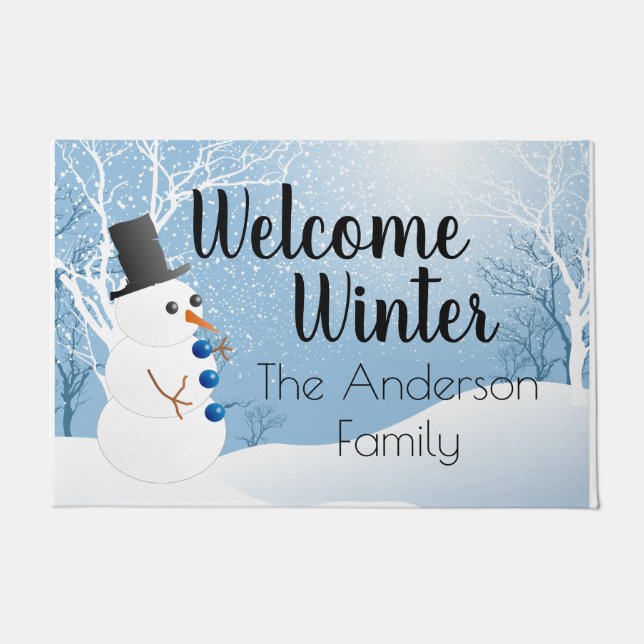 雪だるま ドアマット (正面)