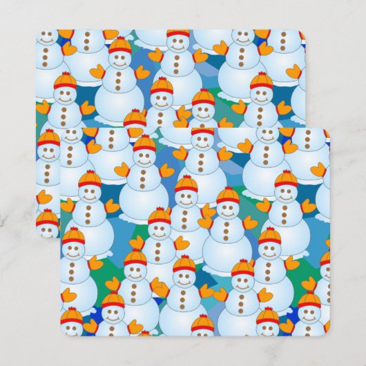 雪だるま ノートカード (正面/裏面)