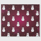 雪だるま（ハットレッド） ラッピングペーパー (フラット)