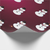 雪だるま（ハットレッド） ラッピングペーパー (角)