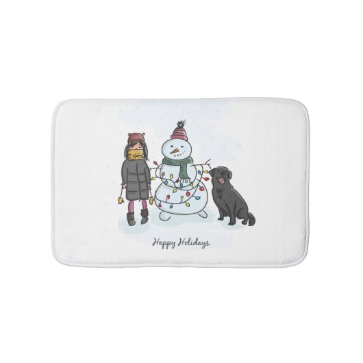 雪だるま バスマット (正面)